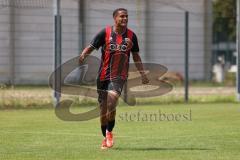 Bayernliga Nord - Saison 2024/25 - FC Ingolstadt 04 II - TSV Karlburg -  Der 1:0 Führungstreffer durch Micah Ham (Nr.25 - FCI U21) - jubel - - XXXXX - Foto: Meyer Jürgen