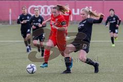 2. Frauen-Bundesliga - Saison 2021/2022 - FC Ingolstadt 04 - Eintracht Frankfurt II - Maier Ramona (#18 FCI) - Veit Jella schwarz Frankfurt - Foto: Meyer Jürgen