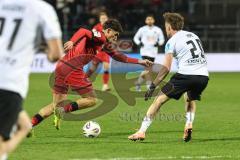 3. Liga; SSV Ulm - FC Ingolstadt 04; Ognjen Drakulic (30, FCI) Pepic Mirnes (20 Ulm)