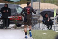 *** Bayernliga Nord - Saison 2025/26 - *** FC Ingolstadt 04 II - SC Eltersdorf - Der 1:0 Führungstreffer durch Ognjen Draculic (Nr.9 - FC Ingolstadt II) - jubel - Foto: Meyer Jürgen