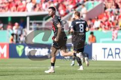 DFB-Pokal; FC Ingolstadt 04 - 1. FC Kaiserslautern; Tor Jubel Treffer Anschlusstreffer 1:2, Ryan Malone (16, FCI)