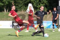 Kreisklasse - Saison 2023/2024 -SV Zuchering - SV Oberstimm - Thomas Frank schwarz Oberstimm - Lukas Högele rot Zuchering - Foto: Meyer Jürgen