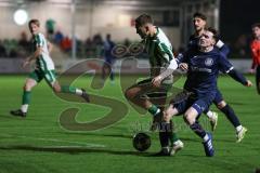 Landesliga - Saison 2025/26 - SV Manching - SC Oberweikertshofen - Fabian  Neumayer (Nr.9 - SV Manching) - Sdzuy Christoph blau Oberweikertshofen - Foto: Meyer Jürgen