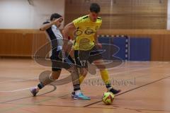 Hallenturnier Gaimersheim - Saison 2025/26 - TSV Ober-u. Unterhaunstadt - FC Hitzhofen - Michael Kraft gelb Hitzhofen - Angelo Boharu grau Oberhaunstadt - Foto: Meyer Jürgen