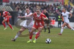 DFB -Pokal Frauen - Saison 2025/26 - FC Ingolstadt 04 Frauen - FC Bayern München - Lea Wolski (Nr.5 - FC Ingolstadt Frauen I) - Sehitler Alara rot Bayern - Foto: Meyer Jürgen