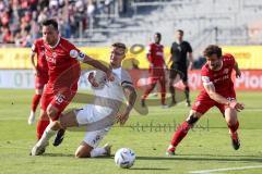 Toto-Pokal Finale; Würzburger Kickers - FC Ingolstadt 04; Kurzweg Peter (16 WK) foult Julian Kügel (31, FCI) Hägele Daniel (22 WK)