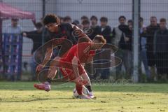 Freundschaftsspiel - Saison 2025/26 - FC Ingolstadt 04 II - Delay Sports - Neo Che (Nr.14 - FC Ingolstadt II) - Egon Ismaili (Nr.15 - Delay Sports) - Foto: Meyer Jürgen