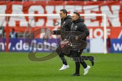 3. Liga; FC Ingolstadt 04 - TSV 1860 München; medizinischer Einsatz Dr. med. Sebastian Elsler (Mannschaftsarzt) Thomas Reinl (Leitung Physiotherapie)