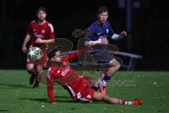 Kreisklasse - Saison 2025/26- TSV Etting - Türkisch SV Ing - Daniel Drotleff rot Türkisch - Jonas Knon blau Etting - Foto: Meyer Jürgen