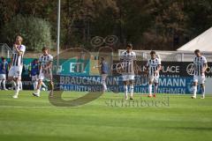 3. Liga - Saison 2026/27 - Victoria Köln - FC Ingolstadt 04  - Traurige Gesichter nach dem 1. Gegentor - Vinko Sapina (Nr.41 - FCI) - Fredrik Carlsen (Nr.8 - FCI) - Emre Gül (Nr.5 - FCI) - Foto: Meyer Jürgen