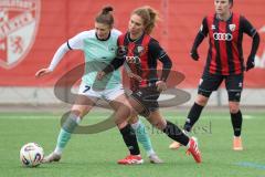 2. Bundesliga Frauen - Saison 2025/26 - FC Ingolstadt 04 Frauen - SG Andernach - Annika Kömm (Nr.25 - FC Ingolstadt Frauen I) - Schraa Carolin grün Andernach  - Foto: Meyer Jürgen