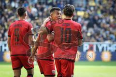 3. Liga; Alemannia Aachen - FC Ingolstadt 04; Tor Jubel Treffer 0:1 Dennis Kaygin (10, FCI), Marcel Costly (22, FCI)