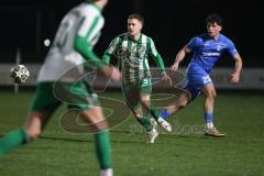 Landesliga - Saison 2025/26 - SV Manching - FV Illertissen II - Fabian  Neumayer (Nr.9 - SV Manching) - Mirakaj Samuel blau Illertissen  - Foto: Meyer Jürgen