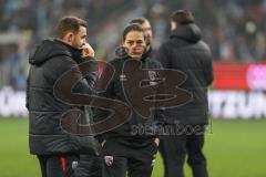 3. Liga; FC Ingolstadt 04 - TSV 1860 München; nach dem Spiel Co-Trainer Fabian Reichler (FCI) Cheftrainerin Sabrina Wittmann (FCI) auf dem Spielfeld