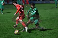 Landesliga - Saison 2024/25 - SV Manching - TSV Dachau - Stefan Müller (Nr.7 - SV Manching) - Pfeiffer Leon rot Dachau - Foto: Meyer Jürgen