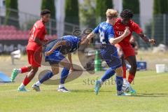 Bayernliga Nord - Saison 2023/2024 - FC Ingolstadt 04 - Würzburger FV 04 - Michael Udebuluzor (Nr.24 - FCI U21) - Obrusnik Paul #32 Würzburg -  - Foto: Meyer Jürgen