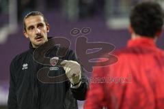 3. Liga; Erzgebirge Aue - FC Ingolstadt 04; Torwart-Trainer Arvid Schenk  (FCI) Torwart Kai Eisele (25, FCI)