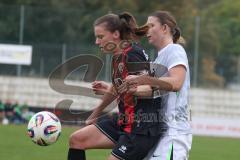 2. Frauen Bundesliga - Saison 2025/26- FC Ingolstadt 04 - VFL Wolfsburg - Stefanie Reischmann (Nr.24 - FC Ingolstadt Frauen I) - Maylin Lilly Meister weiss Wolfsburg - Foto: Meyer Jürgen