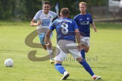 2Kreisklasse - Saison 2024/25- TSV Großmehring - SV Oberstimm - Nico Zirngibl weiss Oberstimm - Leopold Hoch blau Großmehring - Foto: Meyer Jürgen