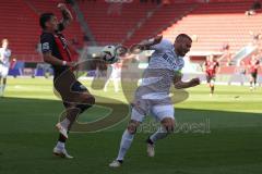 3. Liga - Saison 2024/25 - FC Ingolstadt 04 - SV Wehen Wiesbaden - Pascal Testroet (Nr.37 - FCI) - Sascha Mockenhaupt (Nr.4 - SV Wehen Wiesbaden) - Foto: Meyer Jürgen