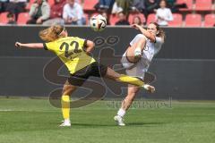 2. Bundesliga Frauen - Saison 2024/25 - FC Ingolstadt 04 Frauen - SV Weinberg - Pija Reininger (Nr.21 - FCI Frauen) - Haberäcker Leonie gelb Weinberg - Foto: Meyer Jürgen