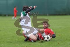 Kreisklasse - Saison 2025/26- Türk SV Ingolstadt - SV Lippertshofen - Anil Kayrancioglu rot Türkisch  - Linus Pfaller weiss Lippertshofen - Foto: Meyer Jürgen