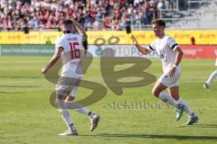 Toto-Pokal Finale; Würzburger Kickers - FC Ingolstadt 04; Kopfball Ryan Malone (16, FCI) Tor Jubel Treffer Siegtreffer 1:2 Simon Lorenz (32, FCI)