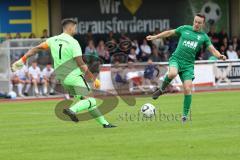 Bezirksliga - Saison 2023/2024 - TSV Gaimersheim - TSV Rohrbach  - Marco Ziegelmeier Torwat Rohrbach - Manuell Bittlmayer (Nr.33 - Gaimersheim) - grün - Foto: Meyer Jürgen