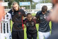 Toto Pokal; FC Memmingen - FC Ingolstadt 04, 2. Runde; nach dem Spiel Besprechung Cheftrainerin Sabrina Wittmann (FCI) Vinko Šapina (41, FCI) Georgios Antzoulas (6, FCI) Lukas Fröde (34, FCI)
