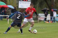 Kreisliga - Saison 2025/26- SV Hundszell - TV Münchsmünster - Johannes Artmeier blau Münchsmünster - Lukas Konradi rot Hundszell - Foto: Meyer Jürgen