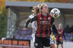 2. Bundesliga Frauen - Saison 2025/26 - FC Ingolstadt 04 Frauen - Eintracht Frankfurt II - Stefanie Reischmann (Nr.24 - FC Ingolstadt Frauen I) - Zimmermann Tessa weiss Frankfurt - Foto: Meyer Jürgen
