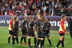 DFB - Pokal - Frauen - Saison 2022/2023 - FC Ingolstadt 04 -  FC Bayern München - Nach dem Spiel - Die Spielerinnen bedanken sich bei den Fans - Foto: Meyer Jürgen