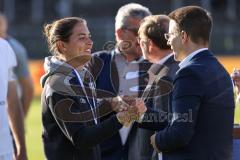 Toto-Pokal Finale; Würzburger Kickers - FC Ingolstadt 04; Sieg Jubel Freude Toto-Pokalsieg Medaille für Cheftrainerin Sabrina Wittmann (FCI)