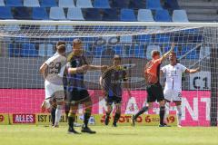 3. Liga; 1. FC Saarbrücken - FC Ingolstadt 04 - Torwart Marius Funk (1, FCI) hält Elfmeter Marcel Costly (22, FCI) jubelt Zeitz Manuel (8 FCS) David Kopacz (29, FCI)