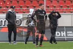3. Liga; FSV Zwickau - FC Ingolstadt 04; Niederlage, hängende Köpfe Tobias Schröck (21, FCI)