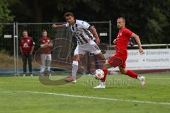 Toto-Pokal - VfB Forstinning - FC Ingolstadt 04; Torversuch Fredrik Carlsen (8, FCI) Kirchev. Dimitar (7)