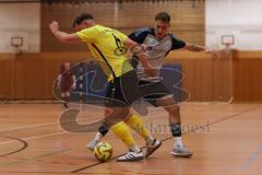 Hallenturnier Gaimersheim - Saison 2025/26 - TSV Ober-u. Unterhaunstadt - FC Hitzhofen - Christoph Thomas gelb Hitzhofen - Fabio Udella grau Oberhaunstadt - Foto: Meyer Jürgen