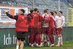 3. Liga - Saison 2025/26 - Waldhof Mannheim  -  FC Ingolstadt 04 - Marcel Costly (Nr.22 - FC Ingolstadt 04) mit dem 0:1 Führungstreffer - jubel - Foto: Meyer Jürgen