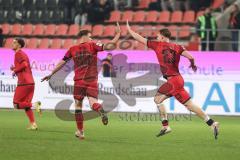 3. Liga; FC Ingolstadt 04 - SC Verl; Tor Jubel Treffer Anschlusstreffer 1:2 Jasper Maljojoki (23, FCI) Simon Lorenz (32, FCI)