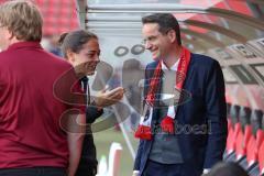 3. Liga - Saison 2024/25 - FC Ingolstadt 04 - SV Wehen Wiesbaden - Cheftrainerin Sabrina Wittmann (FCI) - Dr. Michael Kern - Foto: Meyer Jürgen