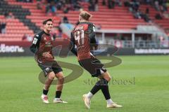 3. Liga; FC Ingolstadt 04 - MSV Duisburg; Tor Jubel Treffer Ausgleich 1:1 Vinko Šapina (41, FCI) Emre Gül (5, FCI)
