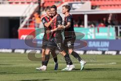 3. Liga; FC Ingolstadt 04 - Rot-Weiss Essen; Ausgleich 2:2 Max Besuschkow (17, FCI) Simon Lorenz (32, FCI) Niclas Dühring (18, FCI)