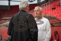 3. Liga - Saison 2026/27 - FC Ingolstadt 04 - TSG Hoffenheim II - Vorsitzender des Vorstandes Peter  Jackwerth (FCI) - Geschäftsführer Sport/Kommunikation Harald Gärtner (FCI) - Foto: Meyer Jürgen