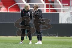 2. Bundesliga Frauen - Saison 2024/25 - FC Ingolstadt 04 Frauen - SV Weinberg - Solveig Böhme links - Simone Wagner - Foto: Meyer Jürgen