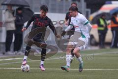 *** Bayernliga Nord - Saison 2025/26 - FC Ingolstadt 04 II - TSV Neudrossenfeld - Noel Lakatos (Nr.16 - FC Ingolstadt II) - Kilian Schwabe weiss Neudrossenfeld - Foto: Meyer Jürgen