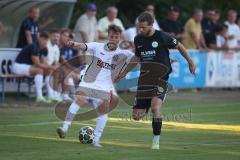 Landesliga - Saison 2026/27 - SV Manching - VFR Neuburg - Daniel Schweiger (Nr.11 - SV Manching) - Rampertshammer Daniel weiss Neuburg - Foto: Meyer Jürgen