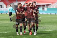 3. Liga; FC Ingolstadt 04 - VfB Lübeck; Tor Jubel Treffer Ognjen Drakulic (30, FCI) Marcel Costly (22, FCI) Julian Kügel (31, FCI) David Kopacz (29, FCI)