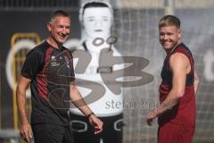 3. Liga - Saison 2026/27 - 1. Trainingseinheit mit Achim Beierlorzer - Cheftrainer Achim Beierlorzer (FCI) - Lars Lokotsch (Nr.13 - FCI) - Foto: Meyer Jürgen