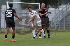 Bayernliga Nord - Saison 2024/25 - FC Ingolstadt 04 II - TSV Karlburg -  Der 2:0 Führungstreffer durch Luca Lechner (Nr.5 - FCI U21) - jubel - - XXXXX - Foto: Meyer Jürgen