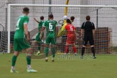 Bayernliga Nord - Saison 2023/2024 - FC Ingolstadt 04 - VFB Eichstätt -Der 0:1 Treffer durch Eberle Leo #6 Eichstätt - jubel - Torwart Leopold Leimeister (Nr.1 - FCI U21) -  Foto: Meyer Jürgen